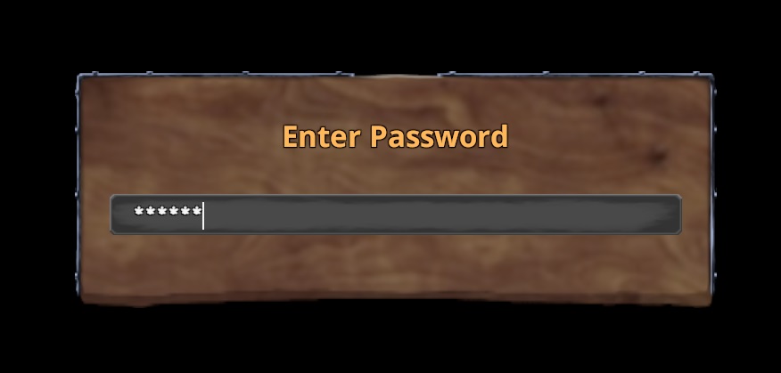 Enter the server password